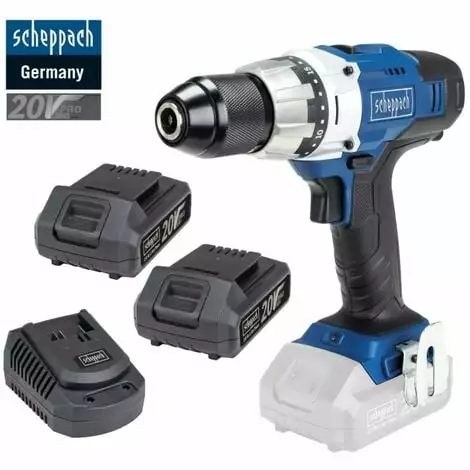 PERCEUSE VISSEUSE SANS FIL AVEC 2 BATTERIES 20V 2.0AH SCHEPPACH CDD45-20ProS 3 PERCEUSE VISSEUSE SANS FIL AVEC 2 BATTERIES 20V 2.0AH SCHEPPACH CDD45-20ProS