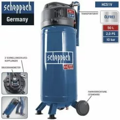 COMPRESSEUR D'AIRE VERTICAL ELECTRIQUE 10 BAR 50LT SANS HUILE SCHEPPACH HC51V -Promos SCHEPPACH Boutique 18515466 4