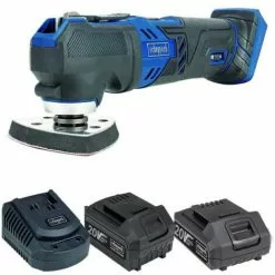 Pack SCHEPPACH Outil Multifonctions Sans Fil 20V CMT200-20ProS - 1 Batterie 4.0Ah - 1 Batterie 2.0Ah - 1 Chargeur Rapide