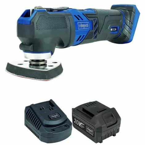 Pack SCHEPPACH Outil Multifonctions Sans Fil 20V CMT200-20ProS - 1 Batterie 4.0Ah - 1 Chargeur Rapide 3 Pack SCHEPPACH Outil Multifonctions Sans Fil 20V CMT200-20ProS - 1 Batterie 4.0Ah - 1 Chargeur Rapide