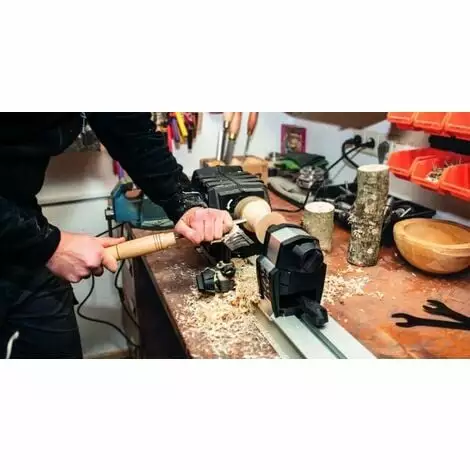 TOUR A BOIS 600MM 550W SCHEPPACH DM600VARIO + JEU DE 8 / CISEAUX DE TOURNAGE 7 TOUR A BOIS 600MM 550W SCHEPPACH DM600VARIO + JEU DE 8 / CISEAUX DE TOURNAGE – Image 5