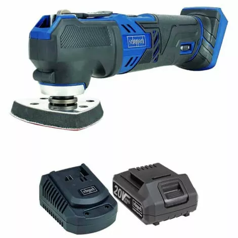 Pack SCHEPPACH Outil Multifonctions Sans Fil 20V CMT200-20ProS - 1 Batterie 2.0Ah - 1 Chargeur Rapide 3 Pack SCHEPPACH Outil Multifonctions Sans Fil 20V CMT200-20ProS - 1 Batterie 2.0Ah - 1 Chargeur Rapide
