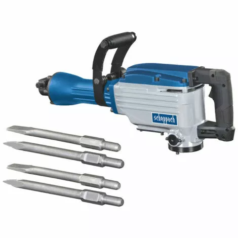 Pack SCHEPPACH Marteau Piqueur 1600W - AB1600 - 2 Burins Plat - 2 Pointerolles - 30 Mm 3 Pack SCHEPPACH Marteau Piqueur 1600W - AB1600 - 2 Burins Plat - 2 Pointerolles - 30 Mm