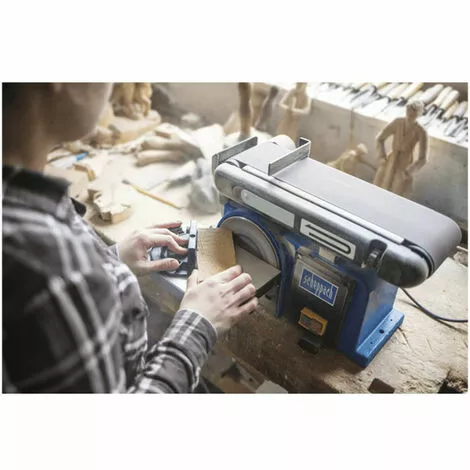 Pack SCHEPPACH Ponceuse à Bande Et à Disque 370W - BTS900 - 3 Bandes Abrasives - 9 Disques Abrasifs 4 Pack SCHEPPACH Ponceuse à Bande Et à Disque 370W - BTS900 - 3 Bandes Abrasives - 9 Disques Abrasifs – Image 2