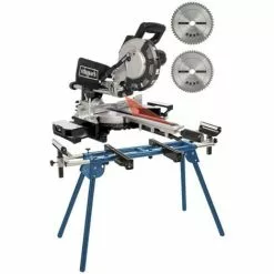 Pack SCHEPPACH Scie à Onglet Radiale - 2000W - 2 Lames - 216 Mm - HM216 - Black Edition - Support UMF1600