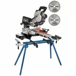 Pack SCHEPPACH Scie à Onglet Radiale - 2000W - 2 Lames - 216 Mm - HM216 - Black Edition - Support UMF1550