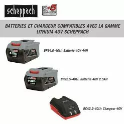 SCHEPPACH Tronçonneuse électrique 40V - CS350-40Li -Promos SCHEPPACH Boutique 50848428 4