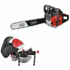 Pack SCHEPPACH Affuteuse De Chaîne - 220 W - KS1200 - Tronçonneuse Thermique ProCut - 51 Cm - 2000 W - CSP5300
