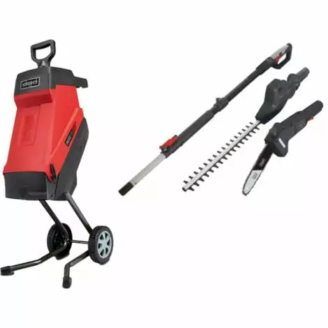 Pack SCHEPPACH Broyeur électrique - 2400 W - 2 Sac Collecteurs - GS55 - Taille-haies 2 En 1 - 41 Cm - 710 W - TPX710 3 Pack SCHEPPACH Broyeur électrique - 2400 W - 2 Sac Collecteurs - GS55 - Taille-haies 2 En 1 - 41 Cm - 710 W - TPX710