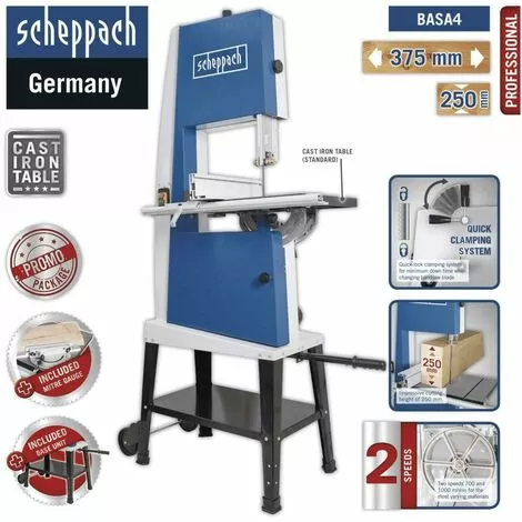 SCIE ŽÇ RUBAN 230-240V 50Hz 1500W COUPE 250/375 MM SCHEPPACH BASA 4 4 SCIE ŽÇ RUBAN 230-240V 50Hz 1500W COUPE 250/375 MM SCHEPPACH BASA 4 – Image 2