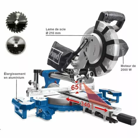 Scie à Onglet Radiale HM216SPX SCHEPPACH Ø210 Mm + 2 Lames - 5901221901 4 Scie à Onglet Radiale HM216SPX SCHEPPACH Ø210 Mm + 2 Lames - 5901221901 – Image 2